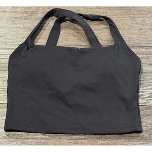 NWT Romansong Strappy Back Yoga Sports Bra padded sz M 6 New black athleisure